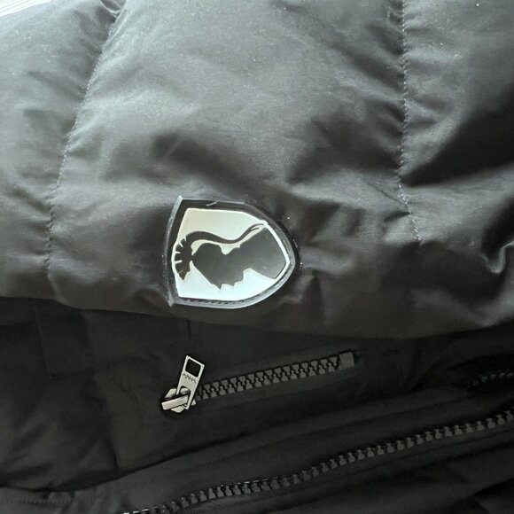 VHNY HEAVYWEIGHT BLACK PUFFER CROP COAT WITH REMOVABLE HOOD SIZE MEDIUM - Picture 6 of 12